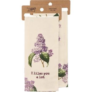 I Lilac You A Lot Dish Cloth Towel | Novelty Tea Towel | Cute Kitchen Hand Towe